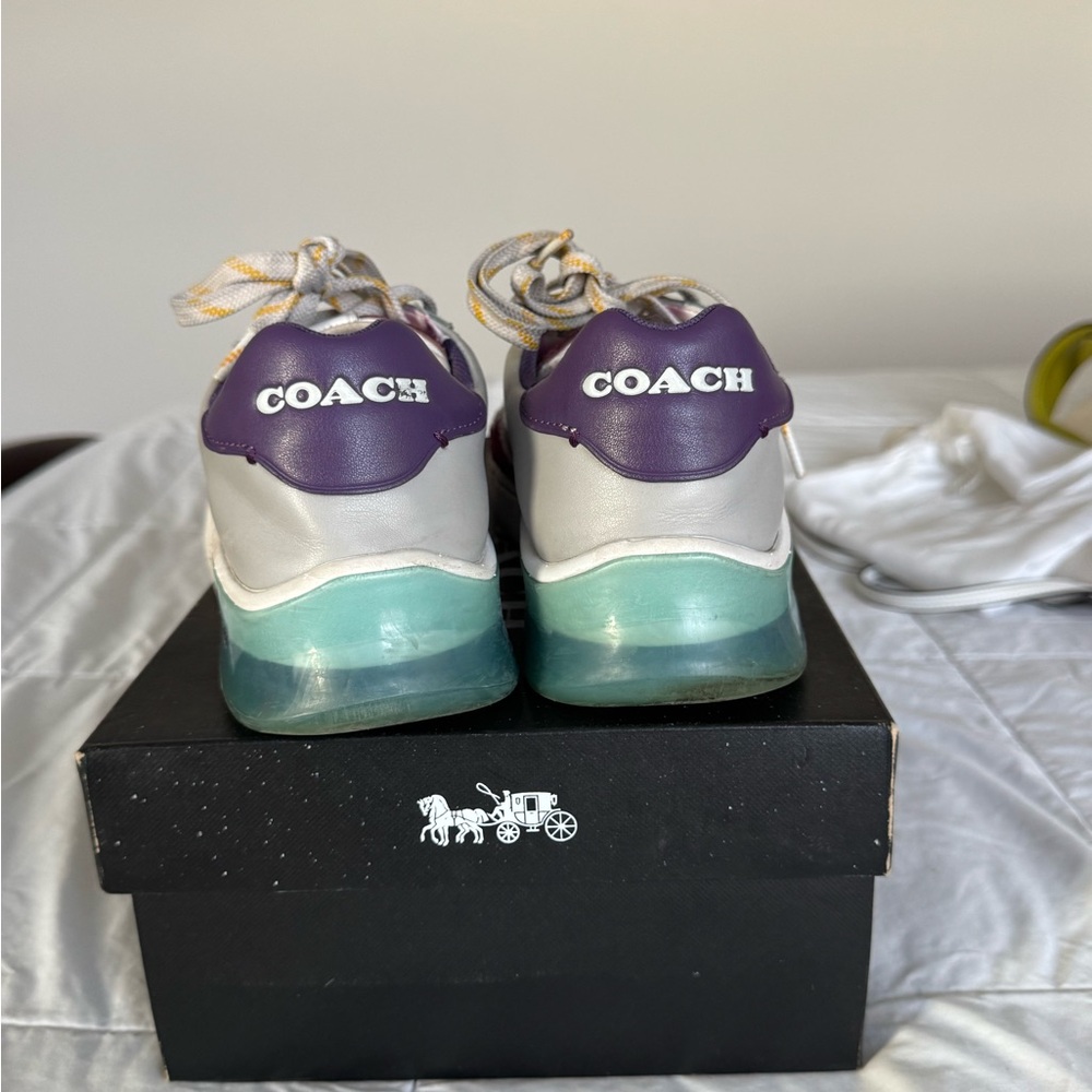 Coach Purple and Teal Sneakers - Picture 3 of 4